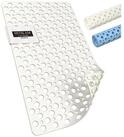 LuxusKollektion Badematte Badewannenmatte rutschfest TPE Wei&szlig; 75 x 43 cm...