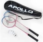 Apollo Badmintonschl&auml;ger Badminton Set Match Pro 400 - 2x Badmintonschl&auml;ger...