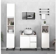 vidaXL Badezimmerspiegelschrank vidaXL Badschrank Wei&szlig; 65x33x60 cm...