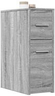 vidaXL Aktenschrank NA Aktenschrank Schmal Grau Sonoma Spanplatte mit Rollen...