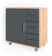 Vicco Waschbeckenunterschrank Ilias, Eiche/Anthrazit, 60 x 60.8 cm (1-St)...