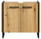 trendteam Waschbeckenunterschrank In Evoke Oak Melamin & Schwarz B/H/T: 60 / 56...