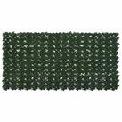 vidaXL Balkonsichtschutz Balkonsichtschutz mit Bl&auml;ttern Dunkelgr&uuml;n 200 x 100...