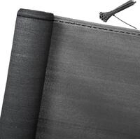 Woltu Blende, Zaunblende Schattiernetz mit Kabelbinder,anthrazit 120 cm x 600 cm