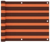 vidaXL Markise vidaXL Balkon-Sichtschutz Orange und Braun 75x600 cm...