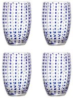 Bloomingville Glas Brinley, Glas, Trinkgl&auml;ser, in Blau, aus Glas, 350 ml, 4er...