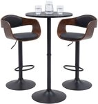CLP Sitzgruppe Kivo, (Set), Stehtisch rund 60 cm, zwei Barhocker