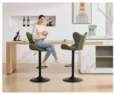LuxusKollektion Barhocker Barhocker H&ouml;henverstellbar 360GradDrehbar Chenille...