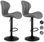 LuxusKollektion Barhocker Barhocker 2er Set stoffpolsterte h&ouml;henverstellbar...