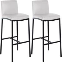 CLP Barhocker Freeport (Set, 2er), mit Vierfu&szlig;gestell und R&uuml;ckenlehne