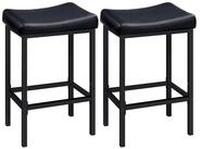 LuxusKollektion Barhocker Barhocker 2er Set PU Sitzfl&auml;che Metallgestell 63cm...