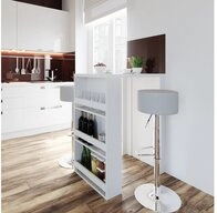Vicco Bartisch, Wei&szlig;, 80 x 57 cm mit 2 Barhockern (3-St)