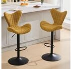LuxusKollektion Barhocker Barhocker 2er h&ouml;henverstellbar 360drehbar Stepp