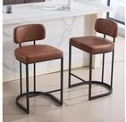 LuxusKollektion Barhocker Barhocker 2er Set PU Kunstleder Sitzpolster...
