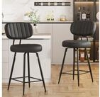 LuxusKollektion Barhocker Barhocker 2er 360Drehstuhl PULeder 66cm Sitzh&ouml;he...