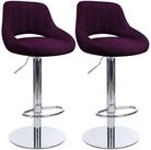 CLP Barhocker 2er Set Milet chrom (Set, 2er), h&ouml;henverstellbar und drehbar