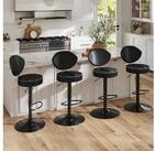 LuxusKollektion Barhocker Barhocker 4er Set Drehbar R&uuml;ckenlehne Kunstleder...