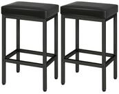 LuxusKollektion Barhocker Barhocker 2er Set 66 cm Kunstleder 6 cm Kissen...