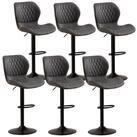 LuxusKollektion Barhocker Barhocker Lehne H&ouml;henverstellbar Drehbar PU...