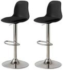 LuxusKollektion Barhocker Barhocker 2er h&ouml;henverstellbar drehbar Lehne PAKET...