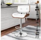 LuxusKollektion Barhocker Barhocker K&uuml;chenhocker Holz Gasdruckfeder PU Kayla -...