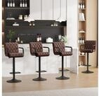 LuxusKollektion Barhocker Barhocker H&ouml;henverstellbar 360Drehbar PU Leder 4...