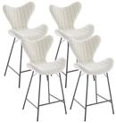 LuxusKollektion Barhocker Barhocker Chenille Metallbeine Stepp R&uuml;ckenlehne...