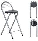 LuxusKollektion Barhocker Barhocker Klappbar Montagefrei Outdoor 1 Barhocker...