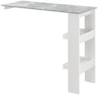 en.casa Bartisch, Brom&ouml;lla Stehtisch 120x45x106cm Wei&szlig;/Betonoptik