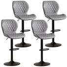 LuxusKollektion Barhocker Barhocker Lehne Drehstuhl H&ouml;henverstellbar PU...