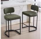 LuxusKollektion Barhocker Barhocker 2er Set PU Kunstleder Sitzpolster...