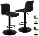 LuxusKollektion Barhocker Barhocker 2er Set Drehhocker R&uuml;ckenlehne...
