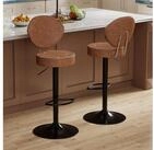 LuxusKollektion Barhocker Barhocker 2er 360 drehbar Kunstleder h&ouml;henverstellbar