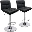 LuxusKollektion Barhocker Barhocker 2er Set Lehne h&ouml;henverstellbar Kunstleder