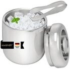 bremermann Eisw&uuml;rfelbeh&auml;lter Edelstahl-Eisk&uuml;bel mit Deckel 1,5l, rund,...