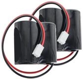 AccuCell 2 St&uuml;ck Ersatzbatterie passend f&uuml;r ABUS FU2986, FU8220, FU8222, Secve