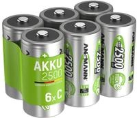 ANSMANN AG Akku C 2500mAh Baby NiMH 1,2V &ndash; 1000x wiederaufladbar (6 St&uuml;ck)...