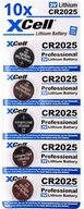 XCell 50x CR2025 Lithium-Knopfzelle 3V / 170mAh (10x 5er Pack) Knopfzelle