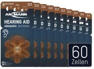 ANSMANN AG H&ouml;rger&auml;tebatterien Typ 312 braun, 60 St&uuml;ck Knopfzelle