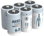 ANSMANN AG Akku D 5000mAh Mono NiMH 1,2V &ndash; 1000x wiederaufladbar (6 St&uuml;ck)...