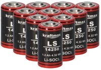 XCell 10x Kraftmax Lithium 3,6V Batterie LS14250 1/2 AA - Zelle Batterie