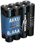 ANSMANN AG Akku Micro AAA 1050 mAh 1,2V Ni-MH, 8 St&uuml;ck Akku 1050 mAh (1.2 V)