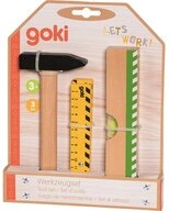goki Spielwerkzeug Werkzeug Spielzeug Set Holz Hammer Wasserwaage Zollstock ab 3