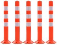 vidaXL Verkehrsschild Verkehrspoller 5 Stk. Kunststoff 75 cm, (5 St), 5x
