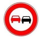 Warnschild VKZ.276 Ronde 600mm &Uuml;berholverbot RAL-G&uuml;tezeichen Folie RA1