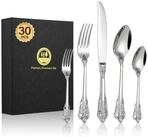 LuxusKollektion Besteck-Set Besteck Set 30 Edelstahl 30 St&uuml;ck Silberne Kronen