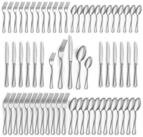 LuxusKollektion Besteck-Set Besteck 60tlg Edelstahl Messer Gabeln Breiter Griff...