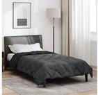 vidaXL Baumwollbettdecke Sommerdecke 200 x 135 cm Sommer 200 gsm Schwarz und