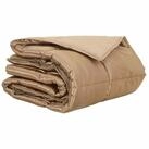 vidaXL Baumwollbettdecke Sommerdecke Gold 135 x 200 cm Satin und Mikrofaser,...