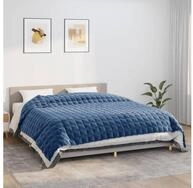 vidaXL Einziehdecke 235 x 290 cm Gewichtsdecke Blau 235x290 cm 11 kg Stoff...